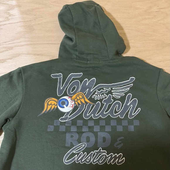 Von Dutch Dark Green Hoodie - Picture 5 of 10